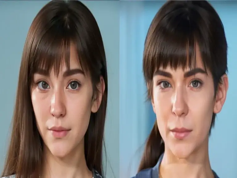 An individual utilizes replace face in video online free techno logy to seamlessly transform themselves into the likeness of a well-known Hollywood star.